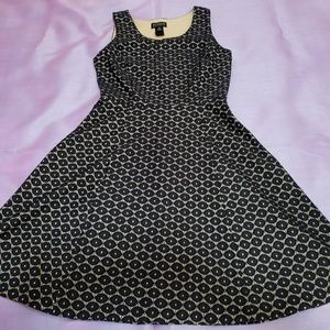 blue polka dot midi dress